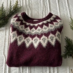 Vintage LL Bean 100% wool sweater